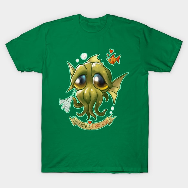 Lonely Cthulhu T-Shirt by bohater13